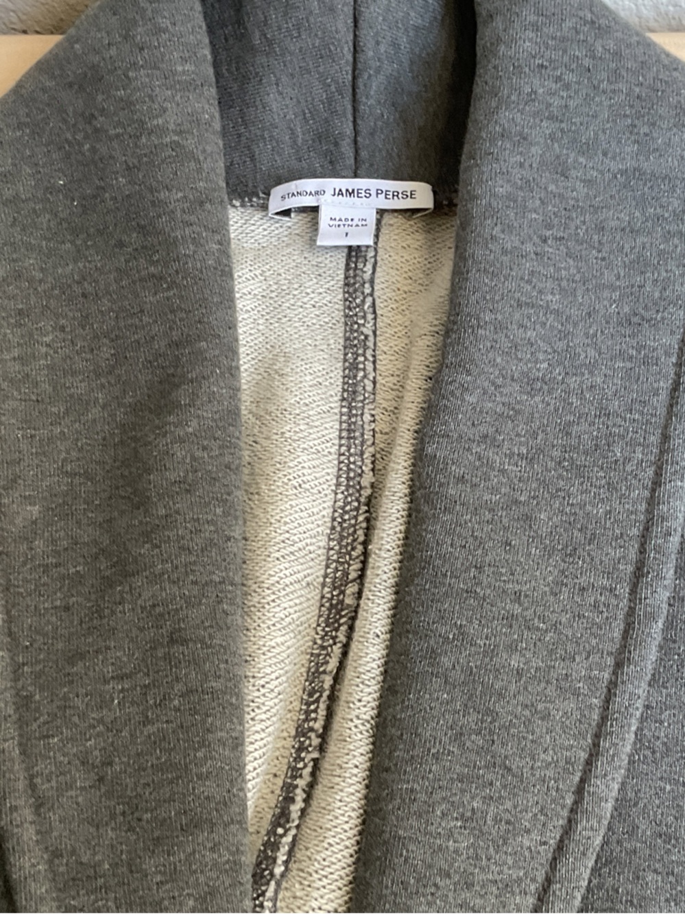 James Perse Heather Gray Open Cardigan